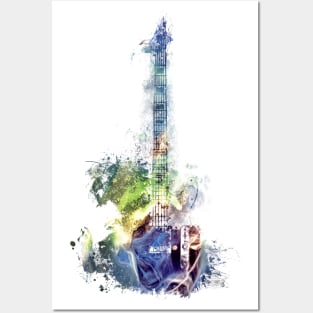 blue guitar Guitar Posters and Art